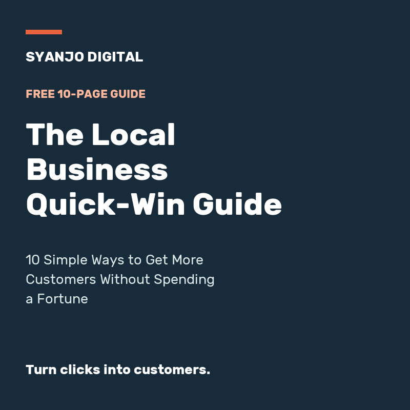 Cover of the free Syanjo Digital Local Business Quick-Win Guide